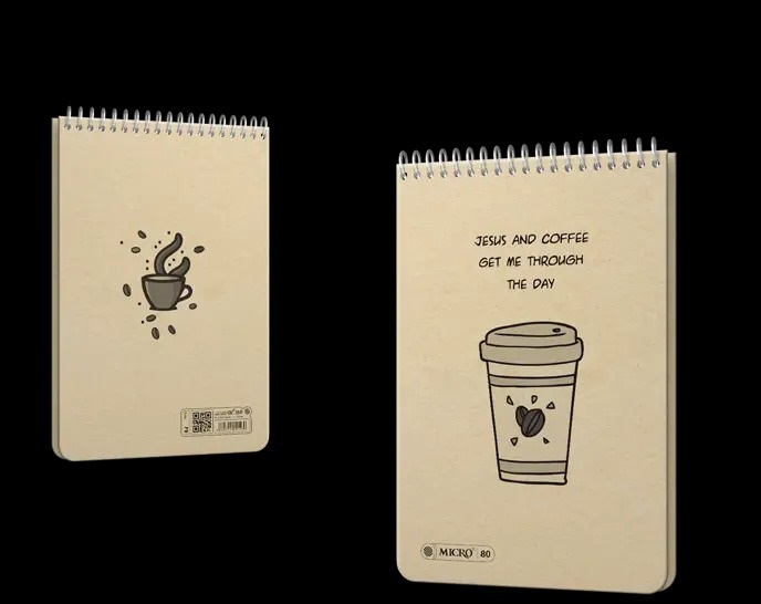 دفترچه کرافت سیمی جلد سخت میکرو F9